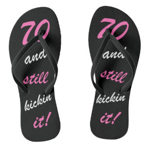 Funny Women's 70. Geburtstag Badesandalen
