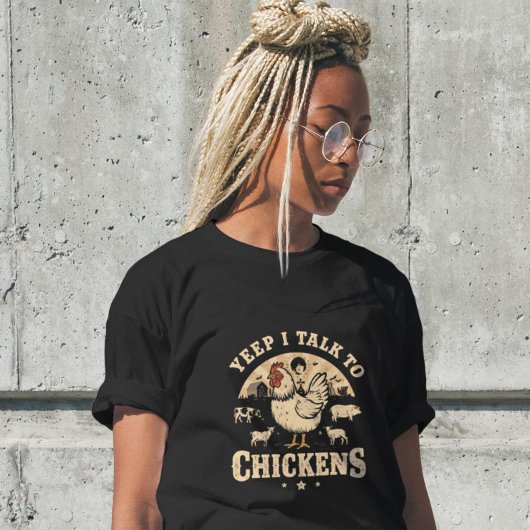 Funny Womens Custom Shirt Yep Ich spreche mit Hühn