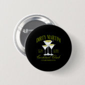 Funny Womens Dirty Martini Social Club Drinking Ta Button (Vorne & Hinten)