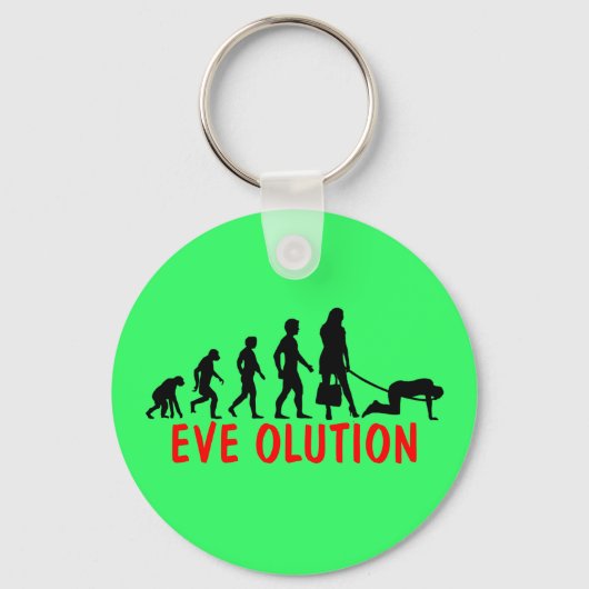 Funny women's Evolution Schlüsselanhänger (Vorderseite)