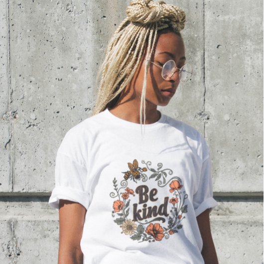 Funny Womens Gift Shirt Be Kind Retro Biene