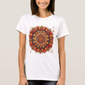 Funny Womens Gift Shirt Herbst Blätter Mandala (Vorderseite)
