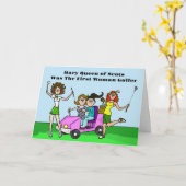 Funny Women's Golf Monat Grußkarte Karte (Gelbe Blume)