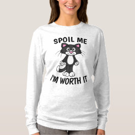 Funny Women's Ladys Cat T - Shirt SPOIL ME