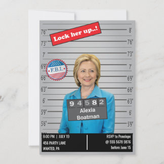 Funny Womens Police Mugshot Birthday Joke Einladung