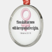 Funny Womens Rights Zitat Silbernes Ornament (Links)