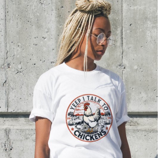 Funny Womens Tshirts Yep Ich spreche mit Hühnern