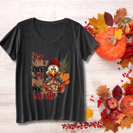 Funny Women's Turkey Breasts Erntedank Große Größe T-Shirt