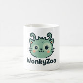 Funny Wonky Cat Coffee Tasse | Wonky Zoo (Mittel)