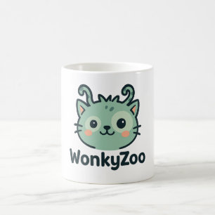 Funny Wonky Cat Coffee Tasse   Wonky Zoo