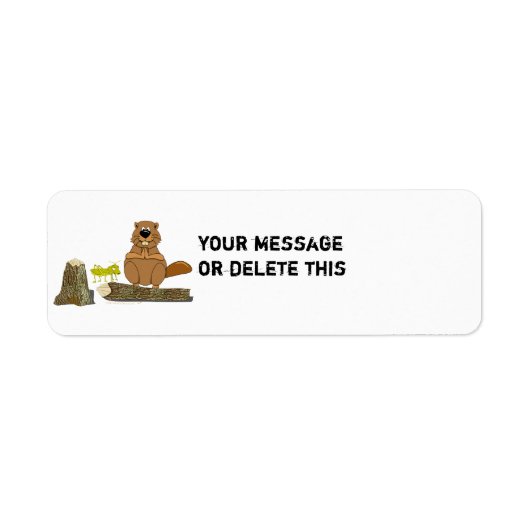Funny Wood Turning Beaver und Grasshopper Cartoon (Vorne)