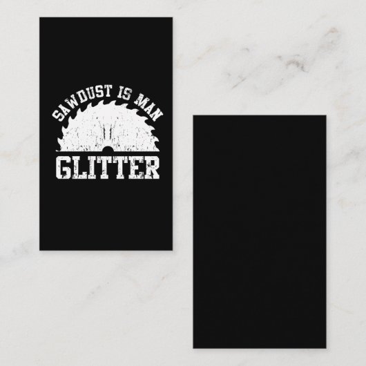 Funny Wood working Sawdust Carpenter Spaß Visitenkarte (Vorne/Hinten)