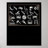 Funny Wood working Vater Pater Carpenter Poster (Vorne)