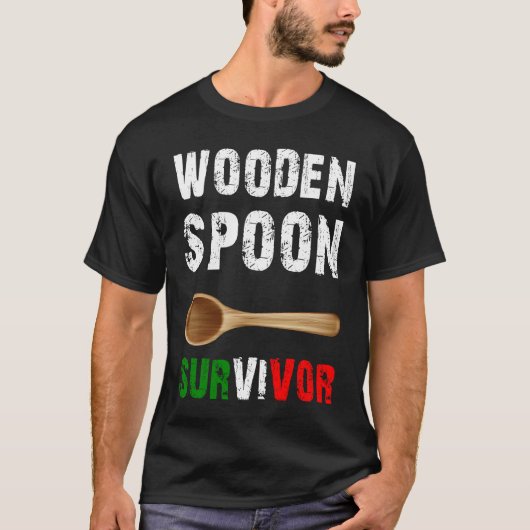 Funny Wooden Spoon Survivor Awesome T-Shirt (Vorderseite)