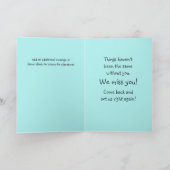 Funny Woodlands Tiere Stack Vermisst Sie werden gu Karte (Innenseite)