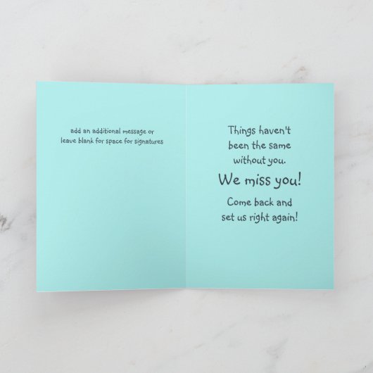 Funny Woodlands Tiere Stack Vermisst Sie werden gu Karte (Innenseite)