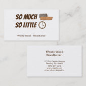 Funny Woodner Holzarbeiter Handyman Carpenter Visitenkarte (Vorne/Hinten)