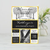 Funny Woodsy Frau Getaway Einladung (Stehend Vorderseite)