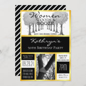 Funny Woodsy Frau Getaway Einladung (Vorne/Hinten)