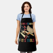 Funny Woodworker Art Carpenter Holzwerkzeuge Schürze (Getragen)