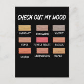 Funny Woodworker Witty Carpenter Handwerker Postkarte (Vorderseite)