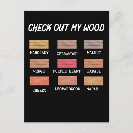 Funny Woodworker Witty Carpenter Handwerker Postkarte (Vorderseite)