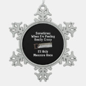 Funny Woodworker Zimmergeschenk Schneeflocken Zinn-Ornament (Vorderseite)