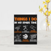 Funny Woodworking Things I Do In My Spare Time Karte (Gelbe Blume)