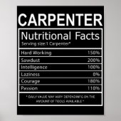 Funny Woodworking Vater Carpenter Carpenter Poster (Vorne)
