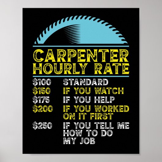 Funny Woodworking Vater Carpenter Carpenter Stündl Poster (Vorne)