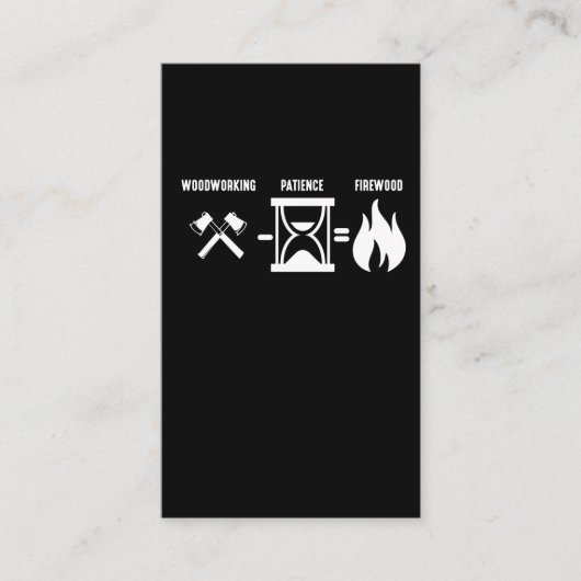 Funny Woodworking Zitat Woodworker Witz Feuerholz Visitenkarte (Vorderseite)