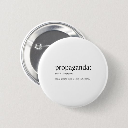 Funny Word Definitionen: Propaganda Button (Vorne & Hinten)