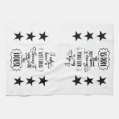 Funny Word Kunst in Schwarz und Weiß Geschirrtuch (Horizontal)