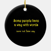 Funny Wordplay: A Tale of Two Sentences Keramik Ornament (Hinten)