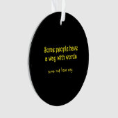 Funny Wordplay: A Tale of Two Sentences Ornament (Vorderseite)