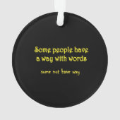 Funny Wordplay: A Tale of Two Sentences Ornament (Rückseite)