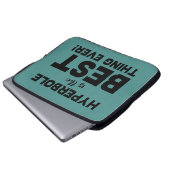 Funny Wordplay Hyperbole ist die beste Nerdy Geeky Laptopschutzhülle (Vorne Knopf)