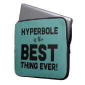 Funny Wordplay Hyperbole ist die beste Nerdy Geeky Laptopschutzhülle (Vorderseite Links)