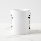 Funny Wordplay Sleepy Sloth Jumbo-Tasse (Vorderseite)