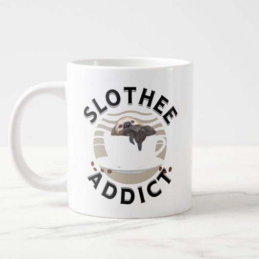 Funny Wordplay Sleepy Sloth Jumbo-Tasse (Links)