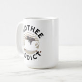 Funny Wordplay Sleepy Sloth Kaffeetasse (Vorderseite Links)