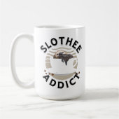 Funny Wordplay Sleepy Sloth Kaffeetasse (Links)