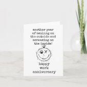 Funny Work Anniversary Card Sarcastic Karte (Vorderseite)