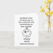 Funny Work Anniversary Card Sarcastic Karte (Gelbe Blume)
