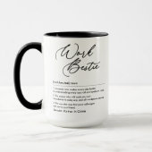 Funny Work Bestie Definition benutzerdefinierten F Tasse (Links)