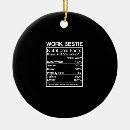 Funny Work Bestie Definition, Unglaublich witzig C Keramik Ornament (Vorne)