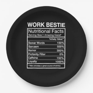 Funny Work Bestie Definition, Unglaublich witzig C Pappteller