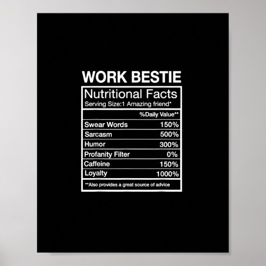 Funny Work Bestie Definition, Unglaublich witzig C Poster (Vorne)