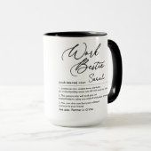 Funny Work Bestie Individuelle Name Definition Tasse (VorderseiteRechts)