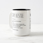 Funny Work Bestie Individuelle Name Definition Zweifarbige Tasse (Vorderseite Links)